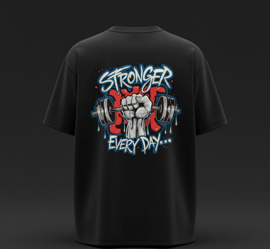 Stronger Every Day Oversized Gym Tee
