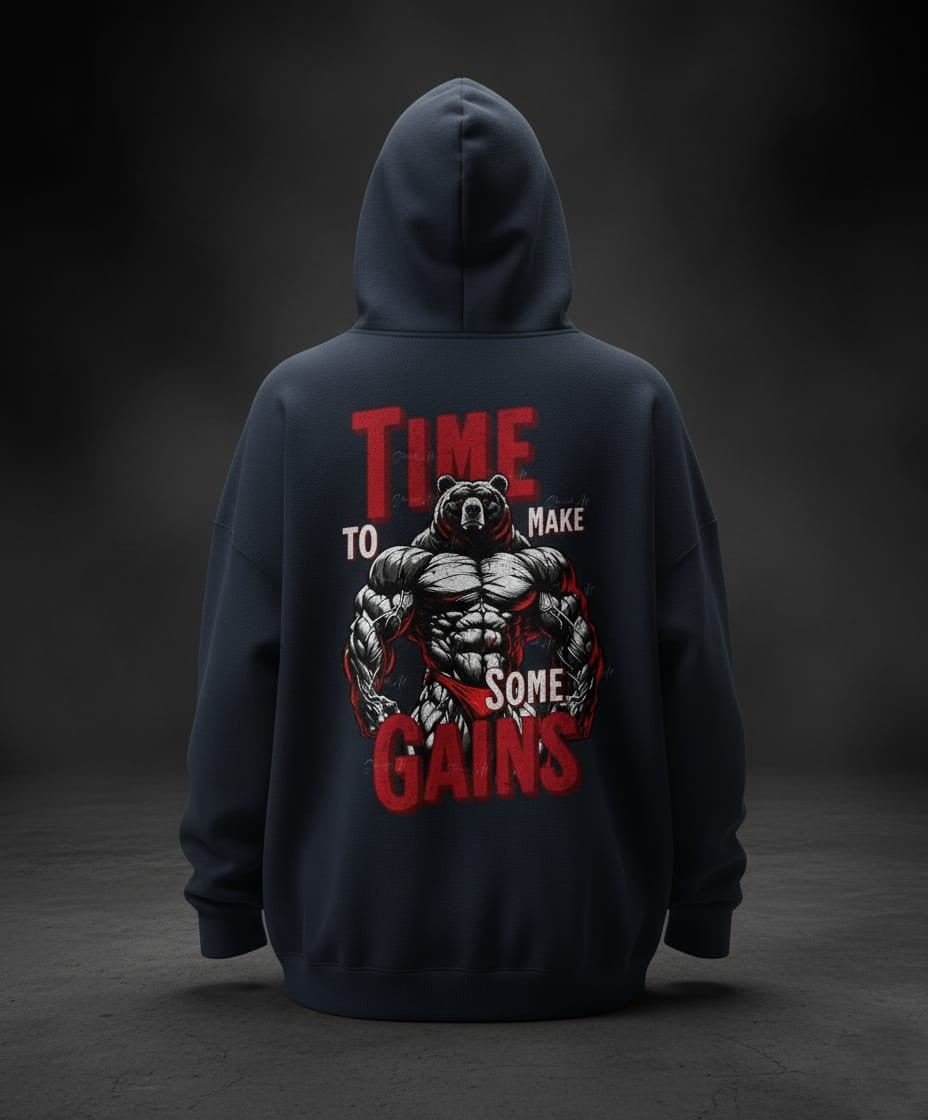 Time to Make Some Gains | Oversized Hoodie