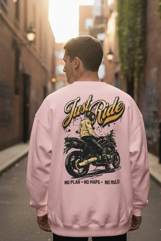 JUST RIDE Unisex Oversized Sweatshirt